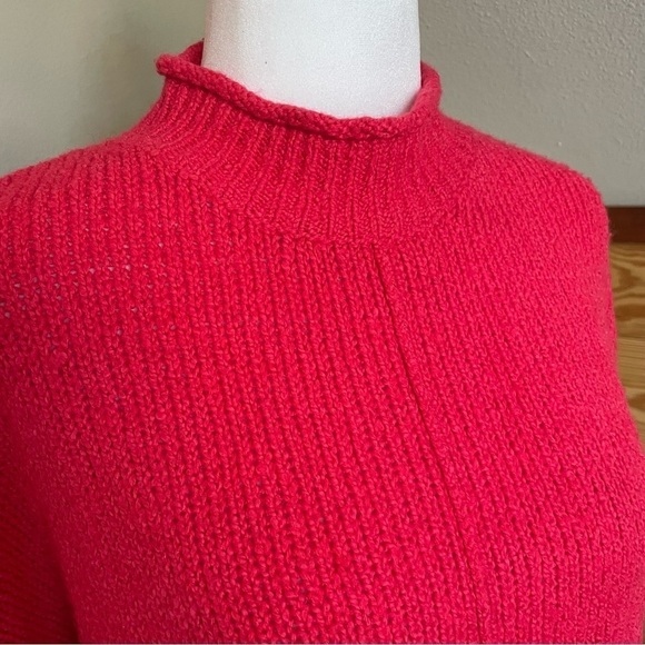 BP Pink Knit Mock Neck Long Balloon Sleeve Sweater Extra Small - Picture 4 of 10